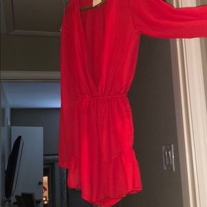 Long sleeve shear romper